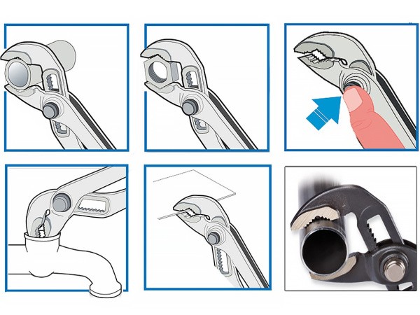 529 Сантехнические клещи, применение 529 Сантехнические клещи, применение