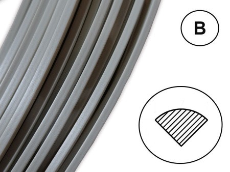 Сварочный пруток ПП серо-бежевый (профиль В) Сварочный пруток ПП серо-бежевый (профиль В)